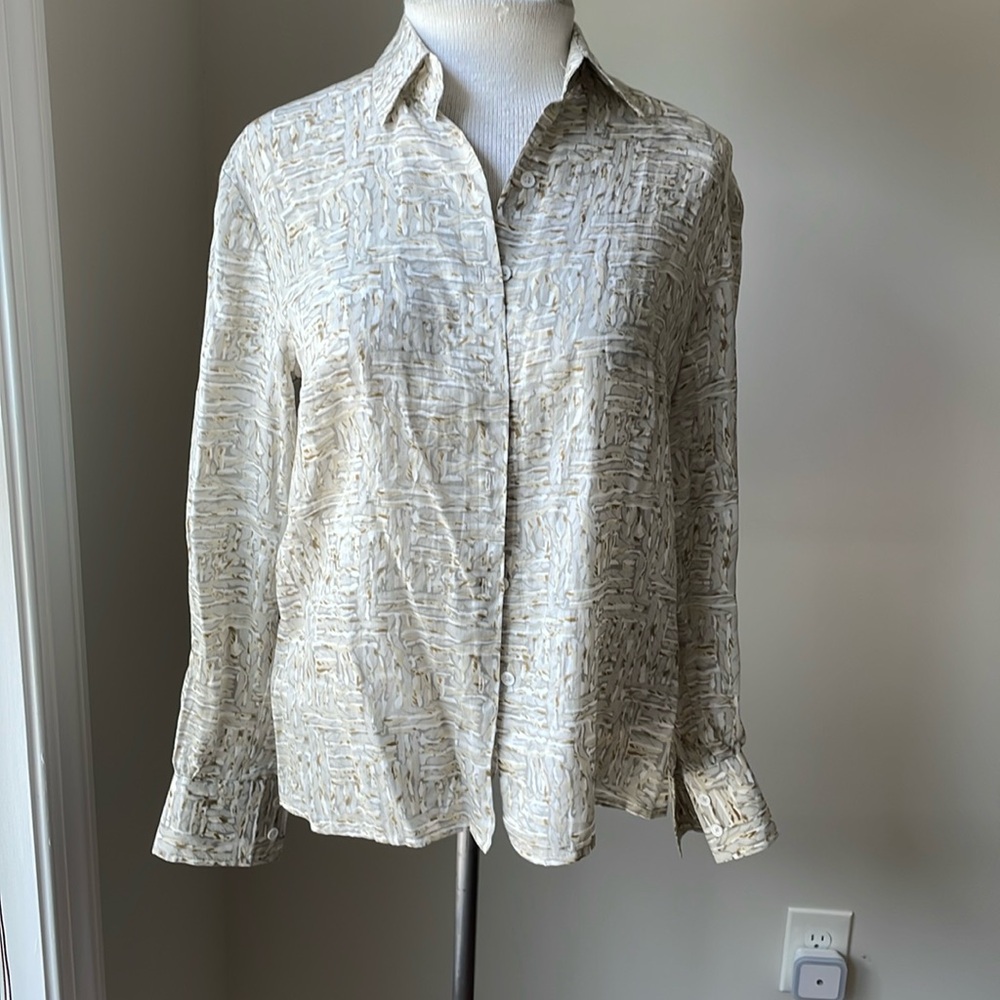 Jenni Botton silk and cotton blouse